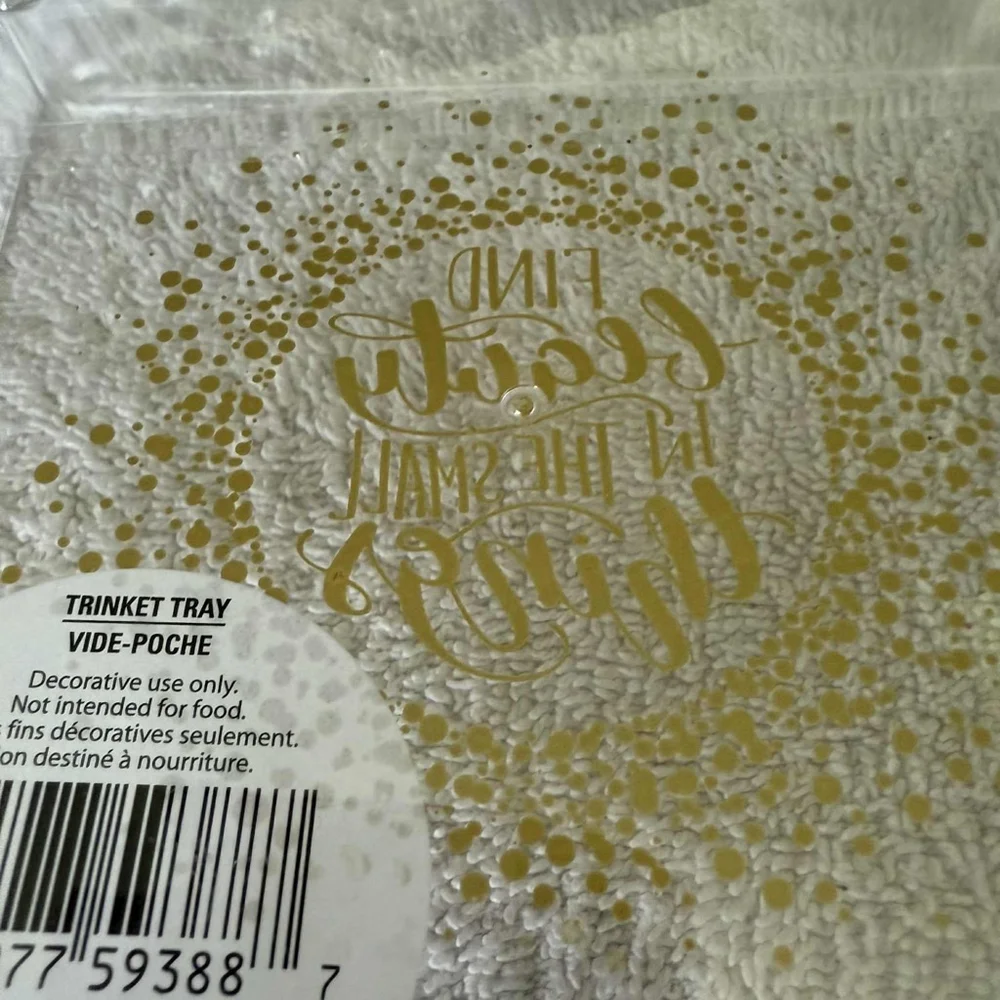 Greenbrier International Clear Gold Trinket Vanity Tray One Size